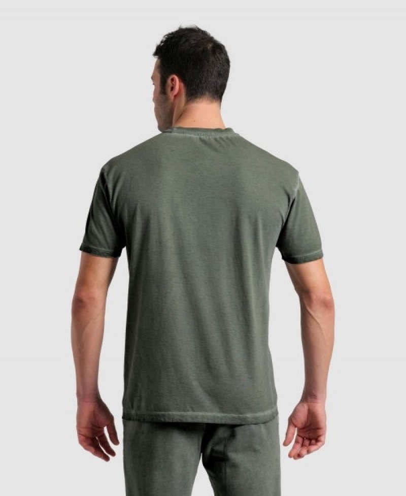 Olive Arena Icons Men's T Shirts | 76174501