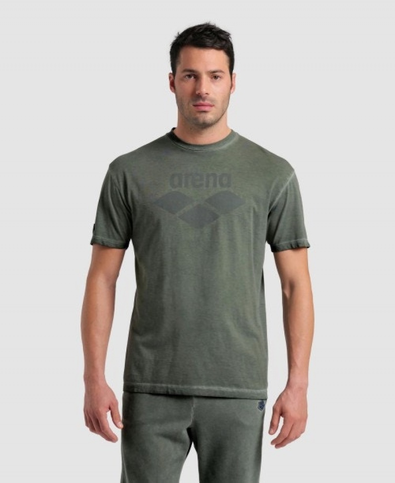 Olive Arena Icons Men's T Shirts | 76174501