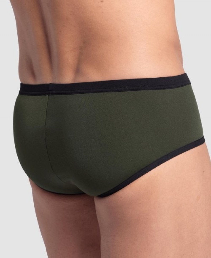 Olive Arena One Big Logo Men's Briefs | 47243523