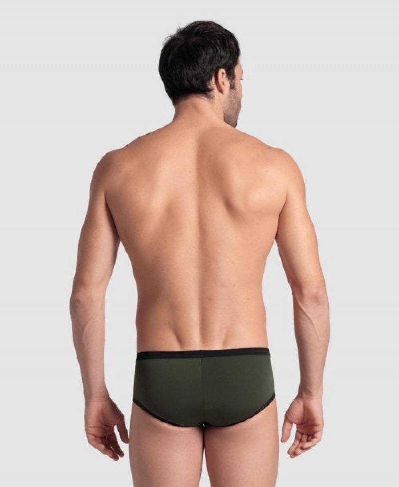 Olive Arena One Big Logo Men's Briefs | 47243523