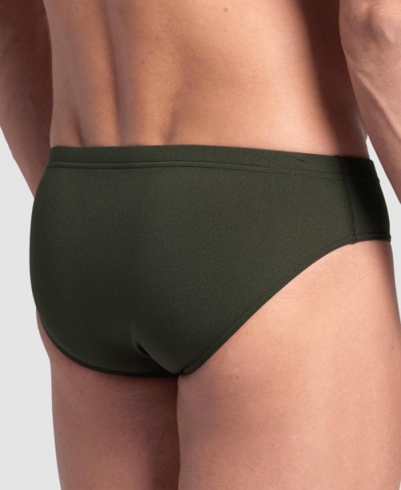 Olive Arena Team Solid Men's Briefs | 35965307