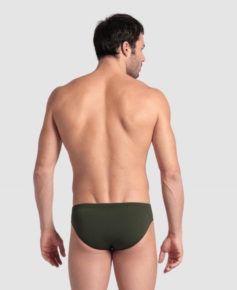 Olive Arena Team Solid Men's Briefs | 35965307