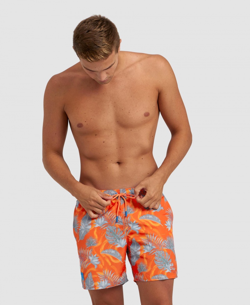 Orange Arena Allover Beach Men\'s Boxer | 48672262