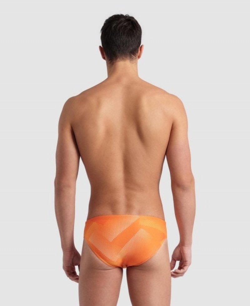 Orange Arena Halftone Men's Briefs | 73400855