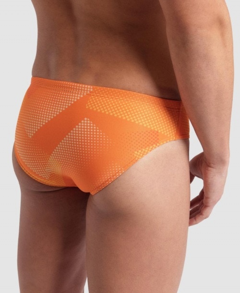 Orange Arena Halftone Men's Briefs | 73400855