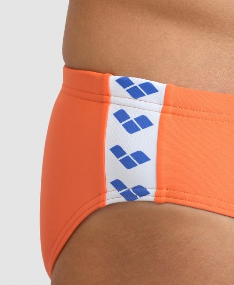 Orange Arena Icons Solid Men's Briefs | 7460121