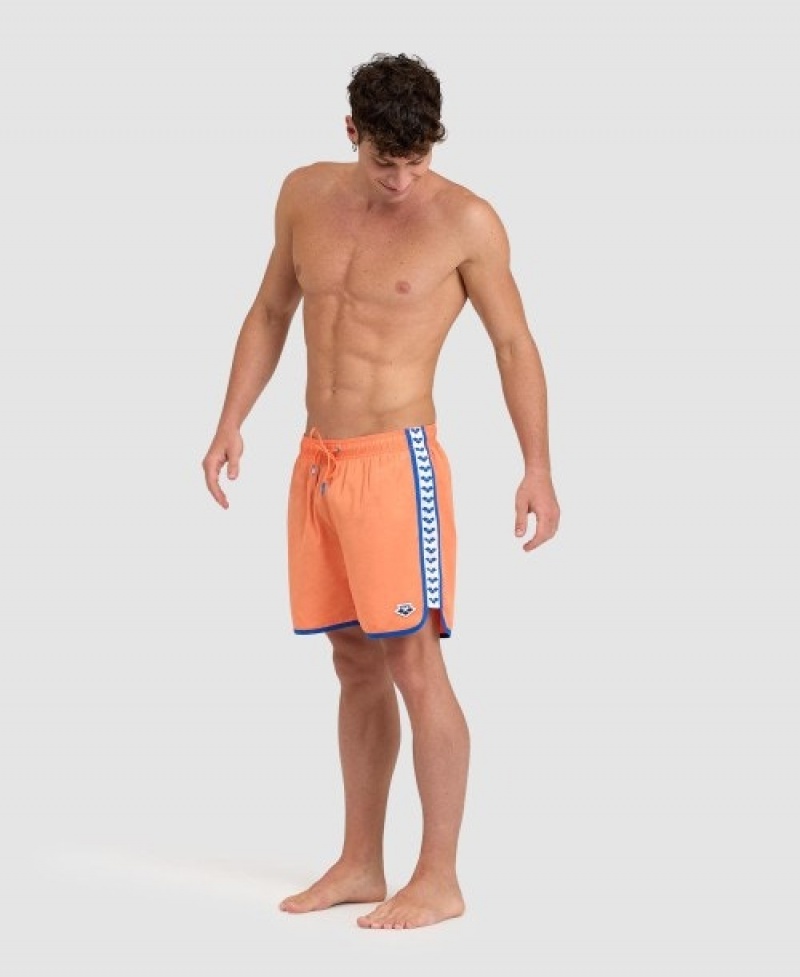 Orange Arena Icons Team Stripe Men's Boxer | 80702404