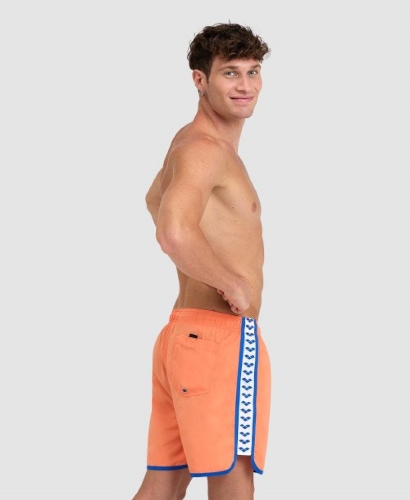 Orange Arena Icons Team Stripe Men's Boxer | 80702404