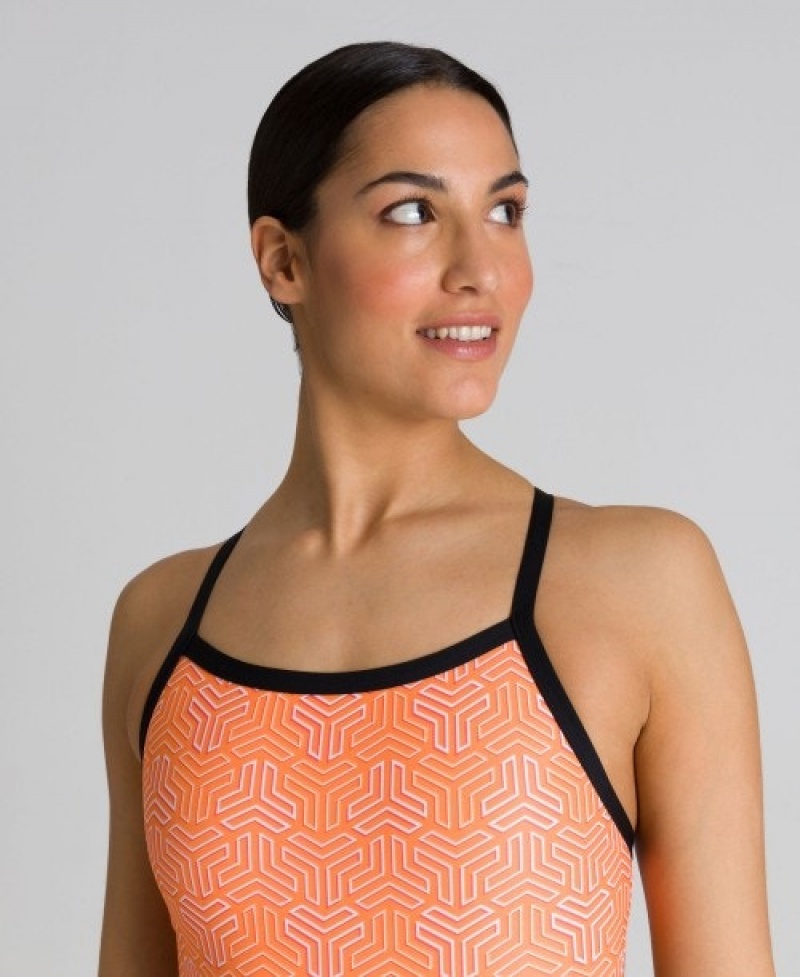 Orange Arena Kikko Challenge Back Women's Swimsuits | 85533525