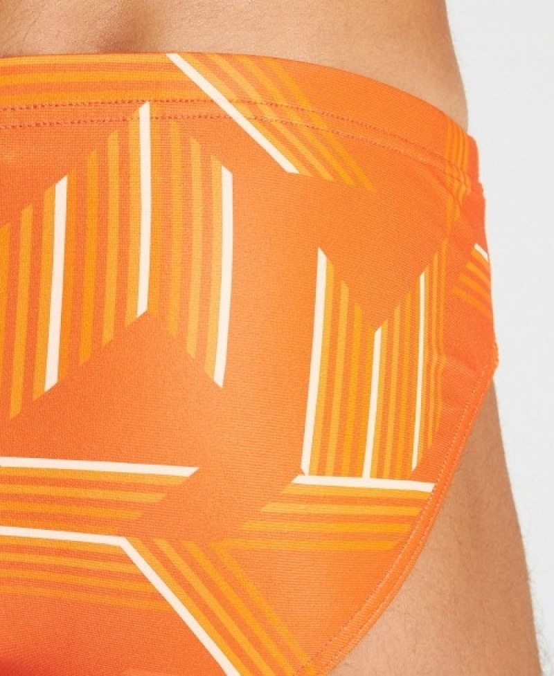 Orange Arena Puzzled Men's Briefs | 23115956