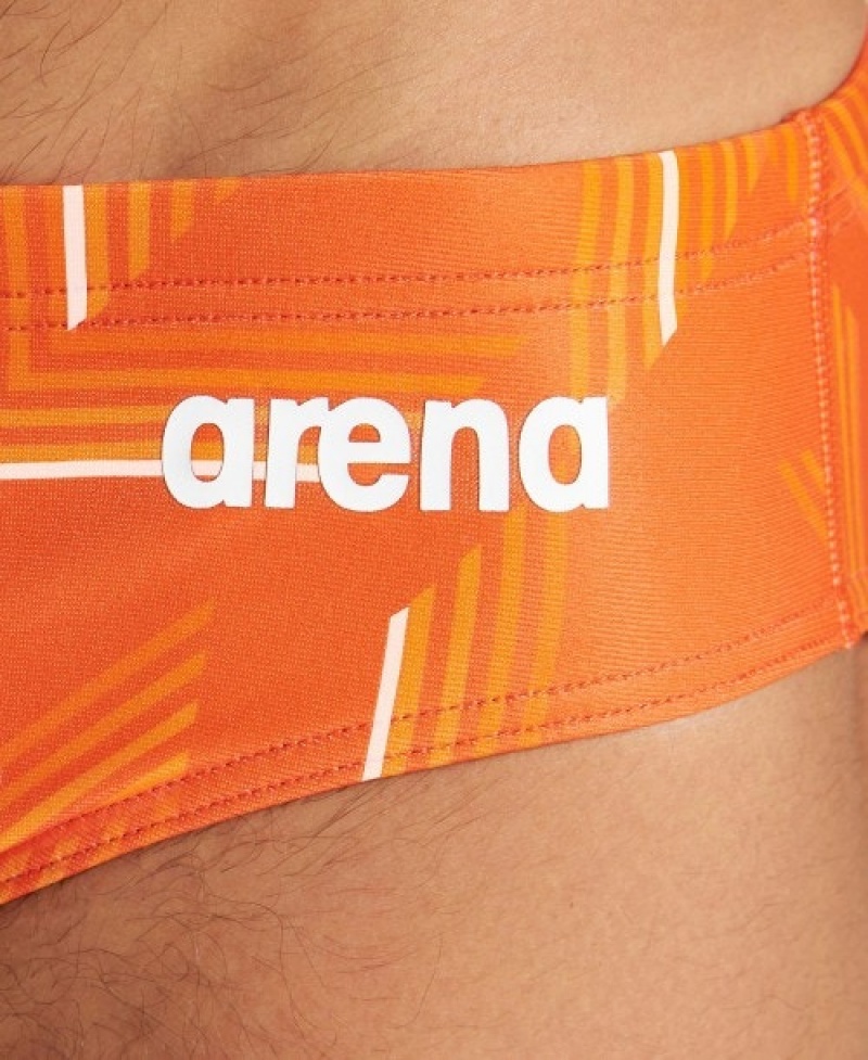 Orange Arena Puzzled Men's Briefs | 23115956