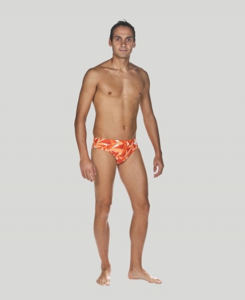 Orange Arena Shattered Glass Men's Briefs | 56169372