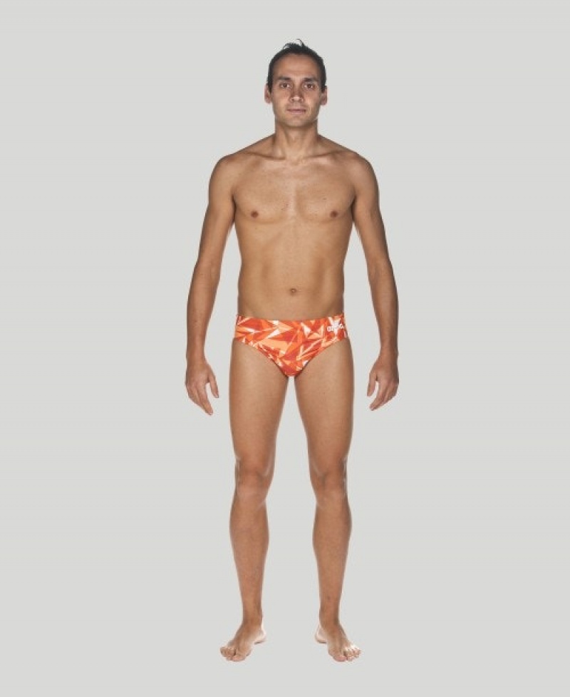 Orange Arena Shattered Glass Men's Briefs | 56169372