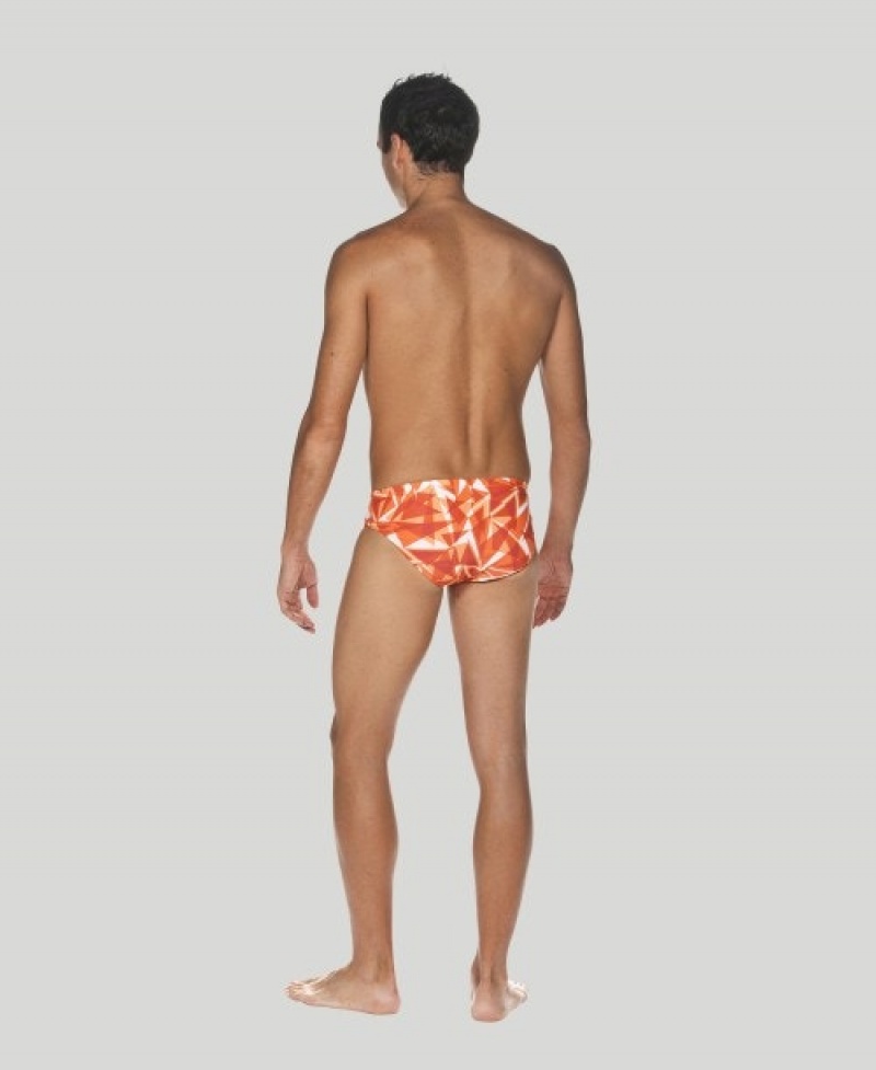 Orange Arena Shattered Glass Men's Briefs | 56169372