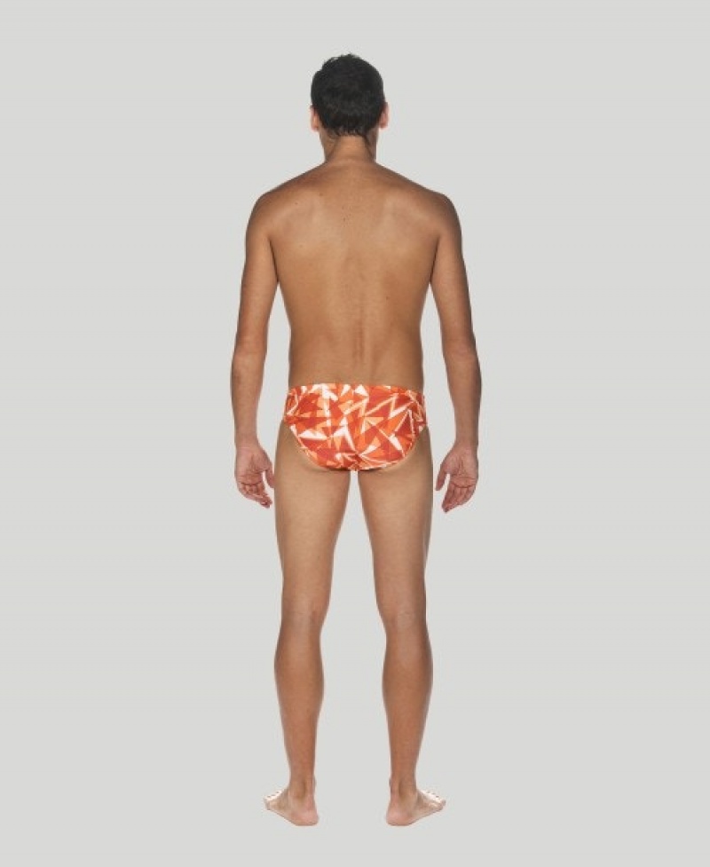 Orange Arena Shattered Glass Men's Briefs | 56169372