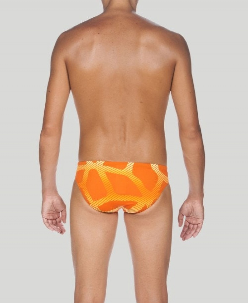 Orange Arena Spider Men's Briefs | 10005837