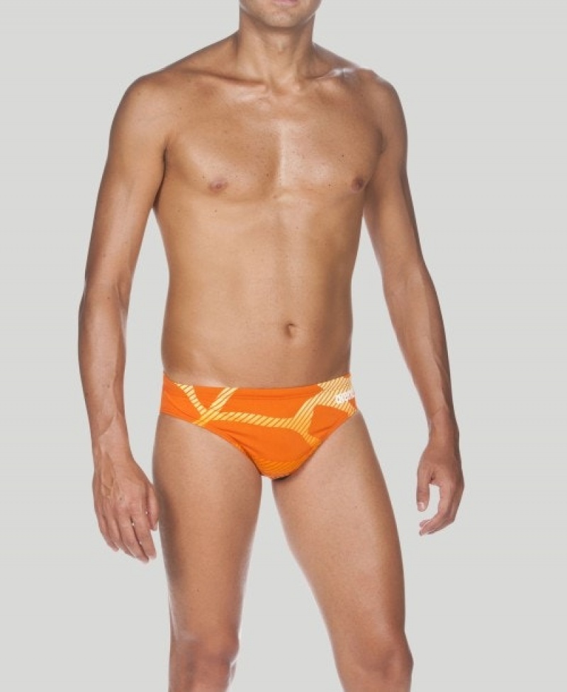 Orange Arena Spider Men's Briefs | 10005837