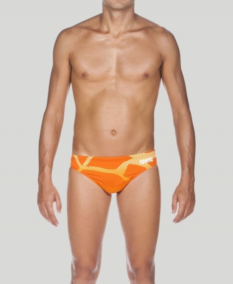 Orange Arena Spider Men's Briefs | 10005837