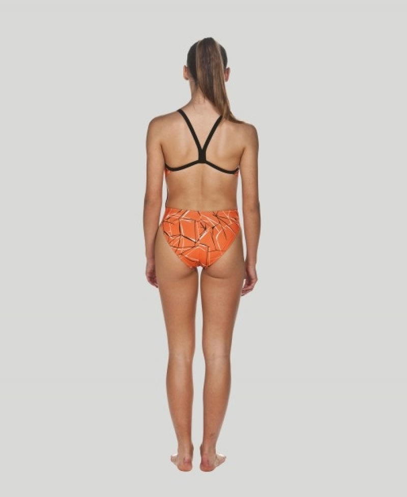 Orange Arena Water Challenge Back Women's Swimsuits | 66037403