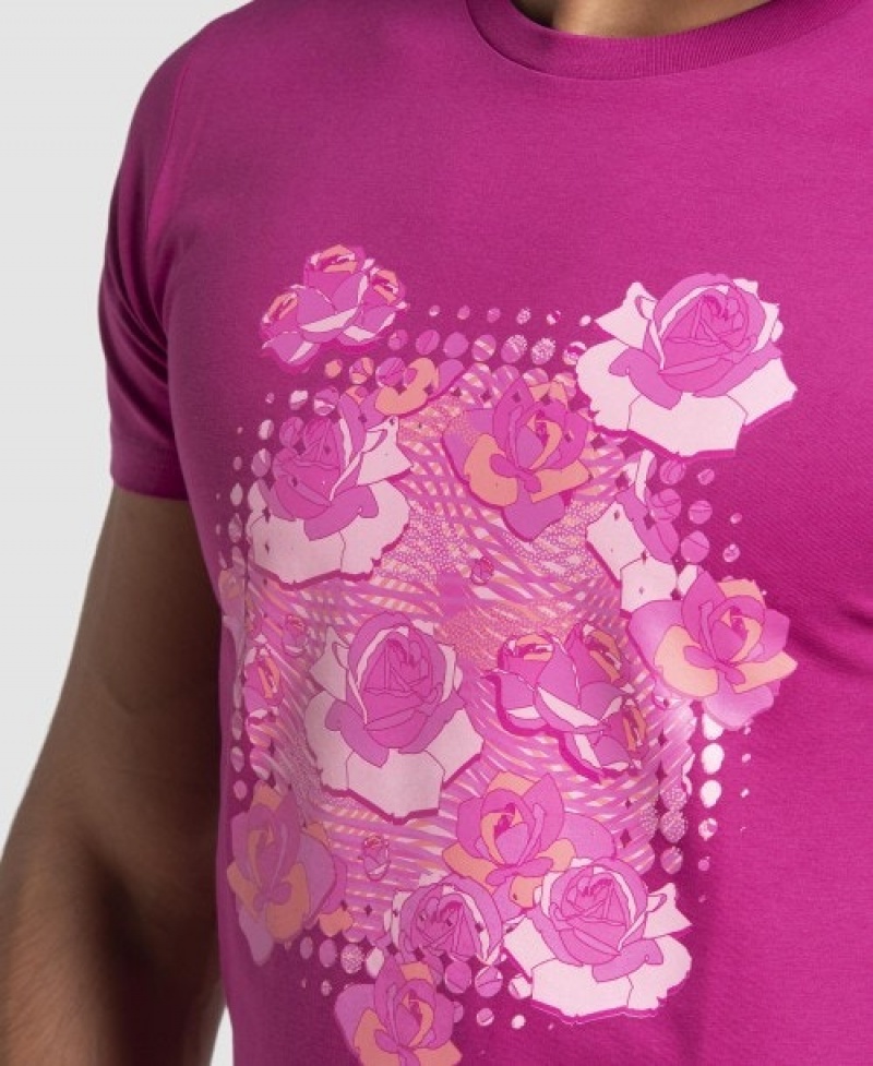 Pink Arena Breast Cancer Awareness Collection Men's T Shirts | 7931882