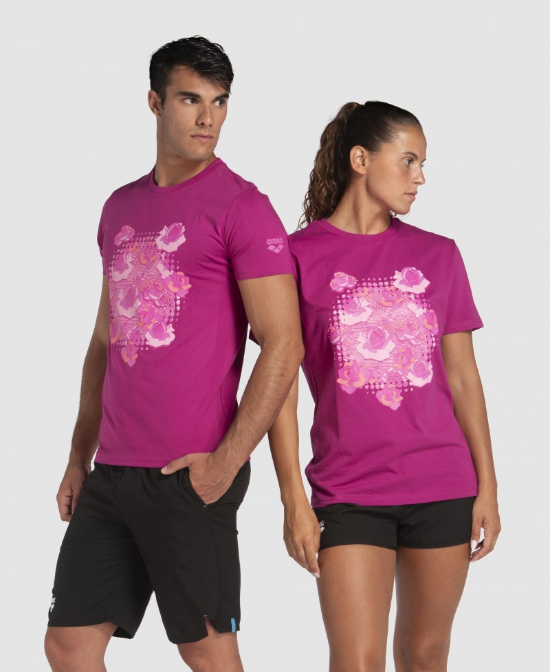 Pink Arena Breast Cancer Awareness Collection Men\'s T Shirts | 7931882