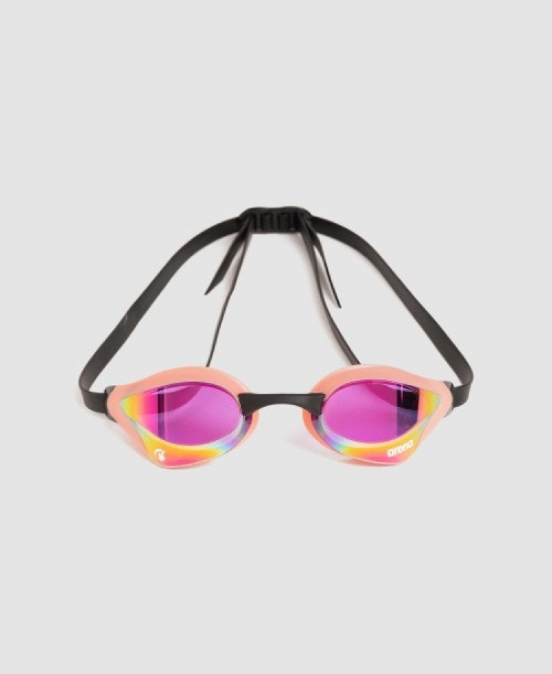 Pink Arena Cobra Core Swipe Mirror Women's Swimming Goggles | 82789094