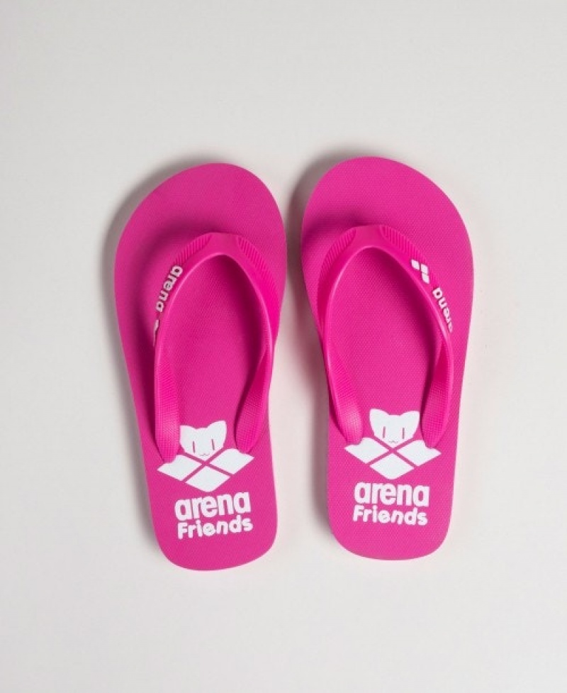 Pink Arena Flip Flops Junior Women's Flip Flops | 84464865