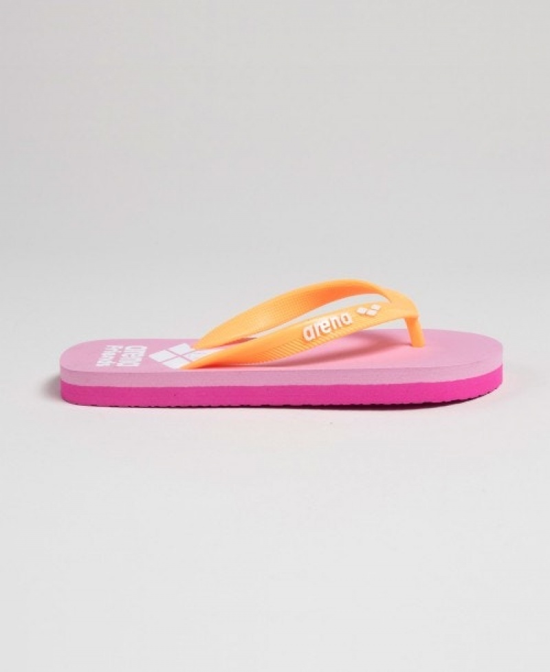 Pink Arena Flip Flops Junior Women's Flip Flops | 55872028