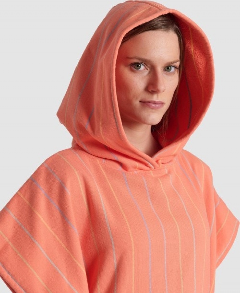 Pink Arena Hooded Changing Women's Ponchos | 47547213