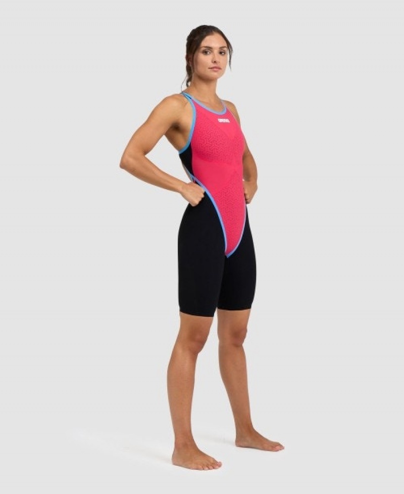 Pink Arena Powerskin Carbon Glide Berries Limited Edition Berries Open Back Women's Racing Suit | 48968800