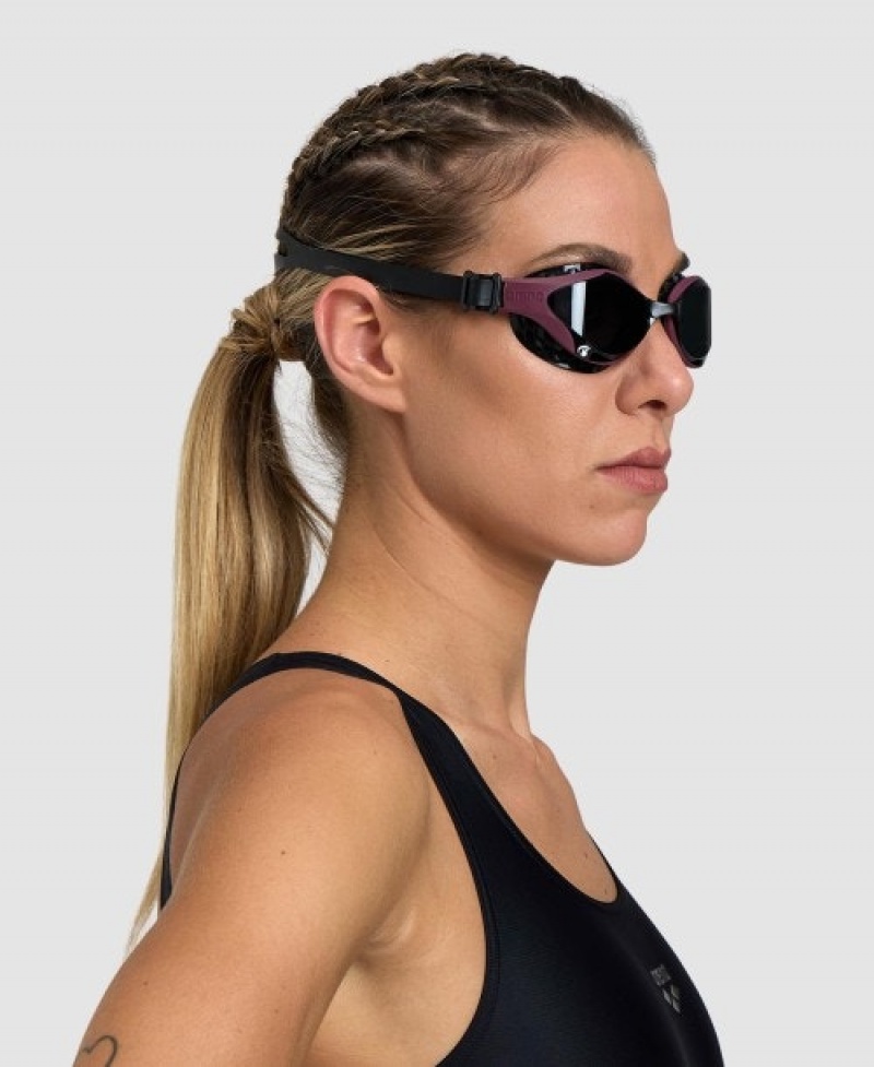 Purple Arena Air Bold Swipe Women's Swimming Goggles | 98547816