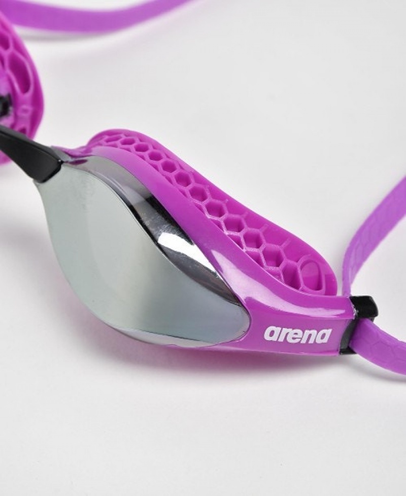 Purple Arena Air Speed Mirror Men's Swimming Goggles | 80546779