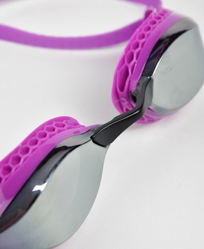 Purple Arena Air Speed Mirror Men's Swimming Goggles | 80546779