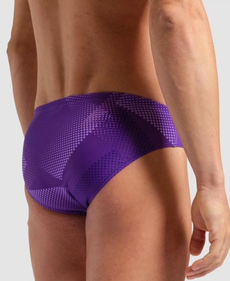 Purple Arena Halftone Men's Briefs | 24838971