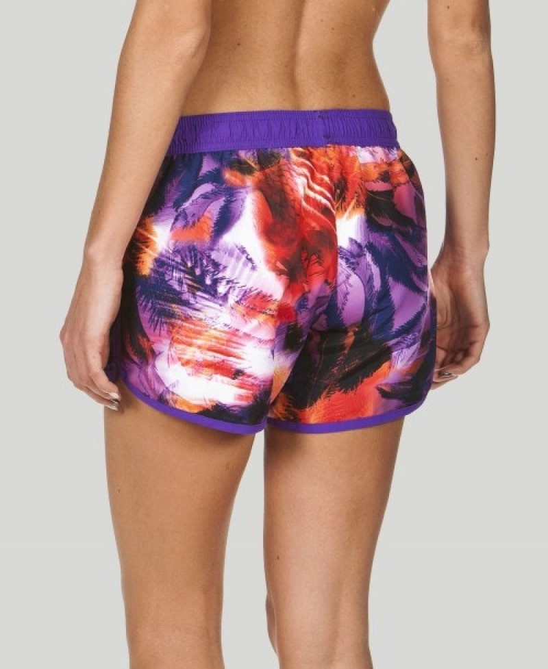 Purple Arena Palms Sport Women's Shorts | 24851619