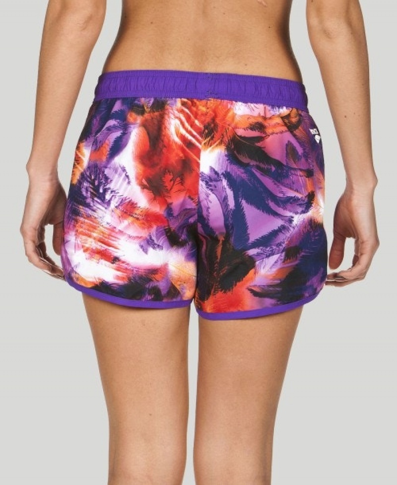 Purple Arena Palms Sport Women's Shorts | 24851619