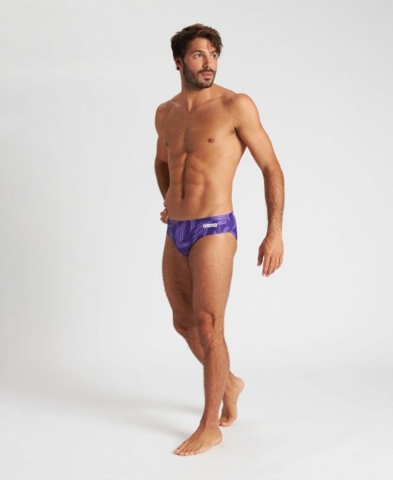 Purple Arena Puzzled Men's Briefs | 43650633