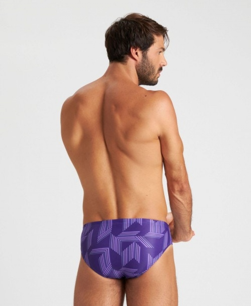 Purple Arena Puzzled Men's Briefs | 43650633