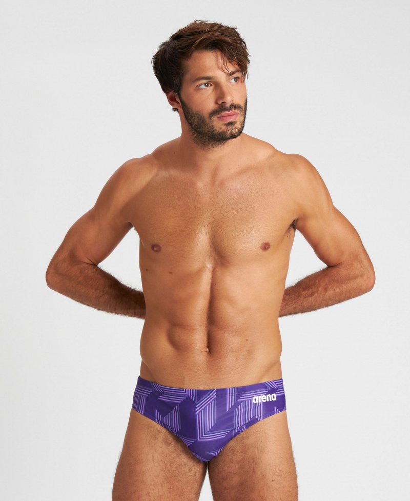 Purple Arena Puzzled Men\'s Briefs | 43650633