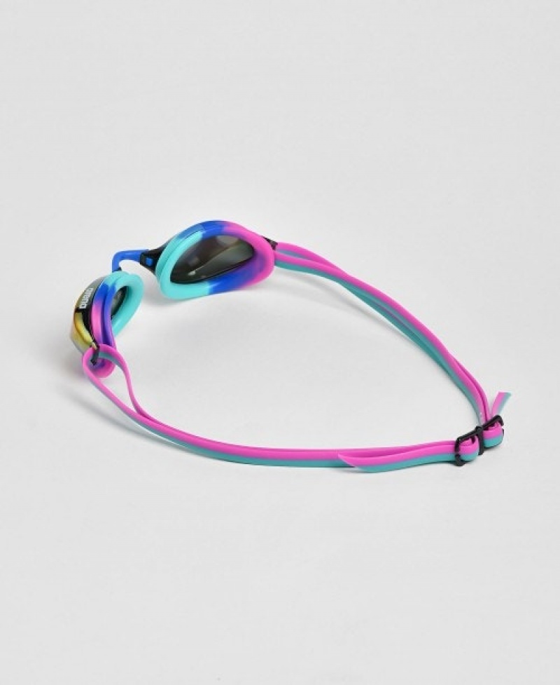 Purple Arena Python Mirror Men's Swimming Goggles | 20368758