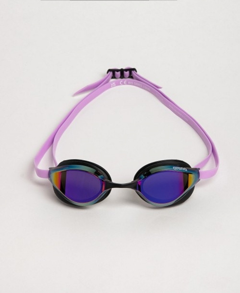 Purple Arena Python Mirror Men's Swimming Goggles | 20368758