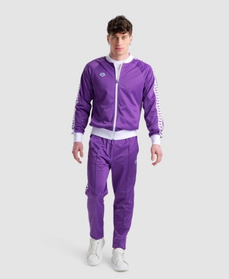 Purple Arena Relax Iv Team Full-zip Men's Jackets | 34349820