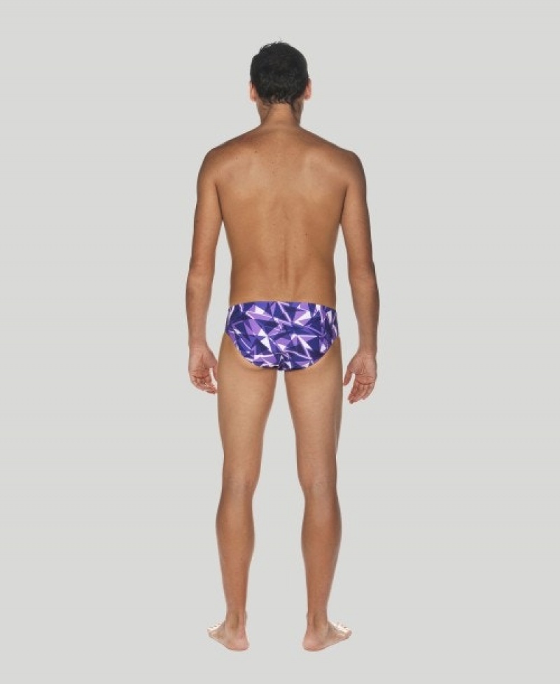 Purple Arena Shattered Glass Men's Briefs | 3100036