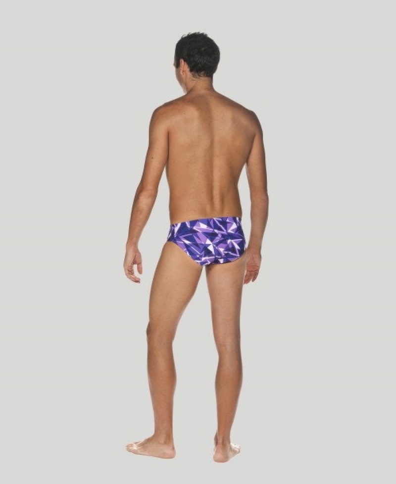 Purple Arena Shattered Glass Men's Briefs | 3100036