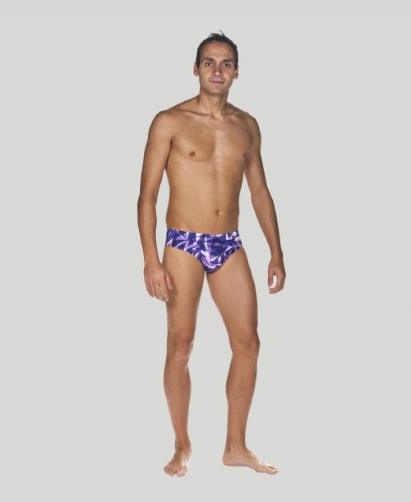 Purple Arena Shattered Glass Men\'s Briefs | 3100036