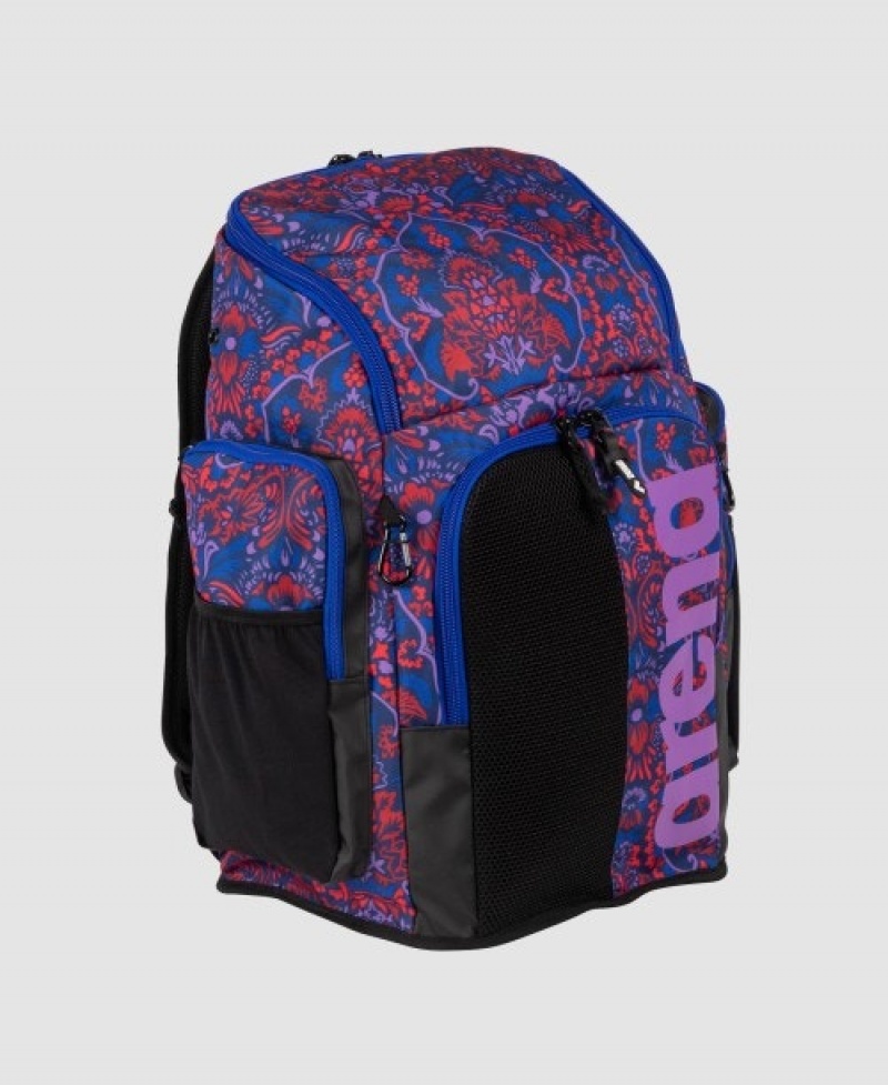 Purple Arena Spiky Iii 45 L Allover Print Men's Backpacks | 36303109