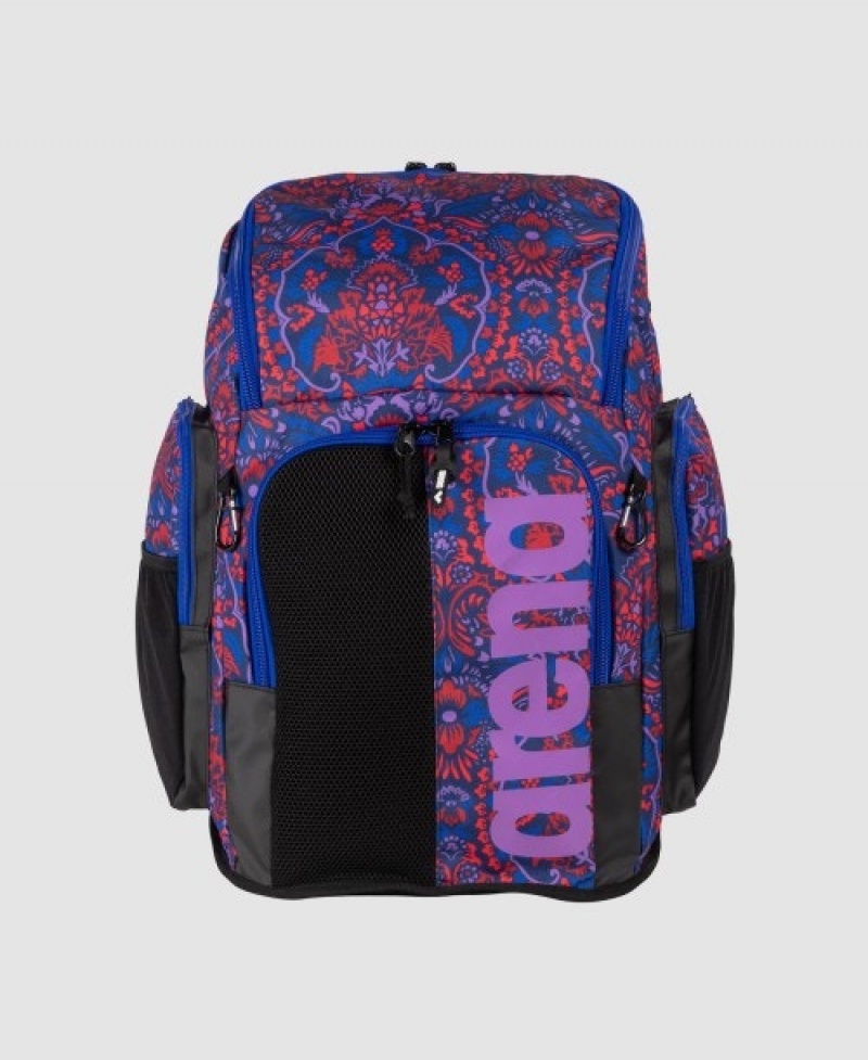 Purple Arena Spiky Iii 45 L Allover Print Men's Backpacks | 36303109