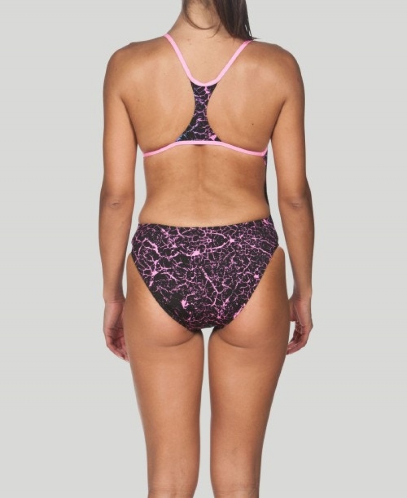 Purple Arena Storm Booster Back Women's Swimsuits | 52748860