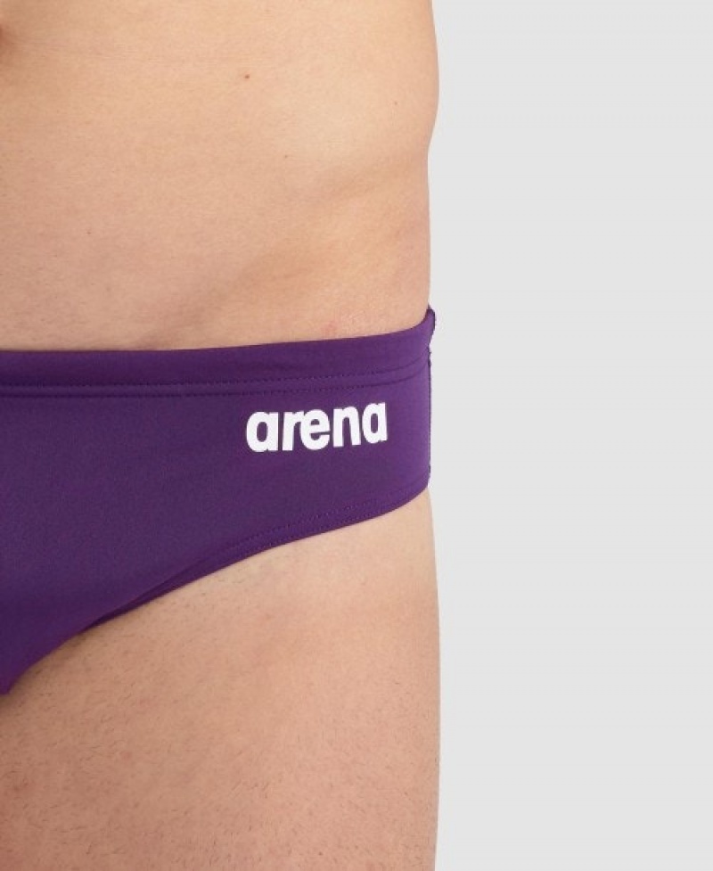 Purple Arena Team Solid Men's Briefs | 7205564