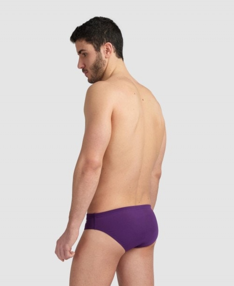 Purple Arena Team Solid Men's Briefs | 7205564